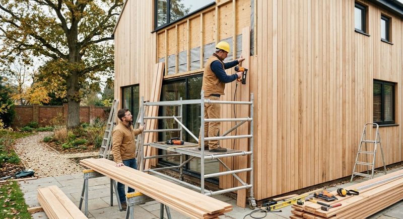 Hardwood Cladding Installation in Boston, MA