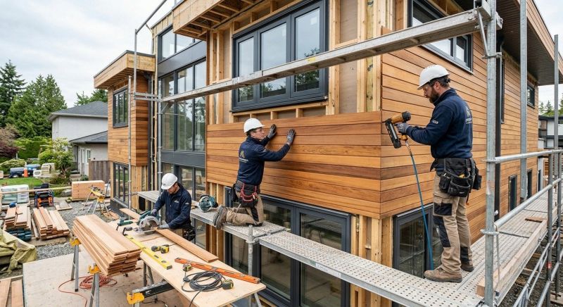 Hardwood Cladding Installation in Boston, MA