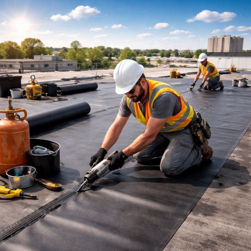 Rubber Roof Installation in Naperville, IL